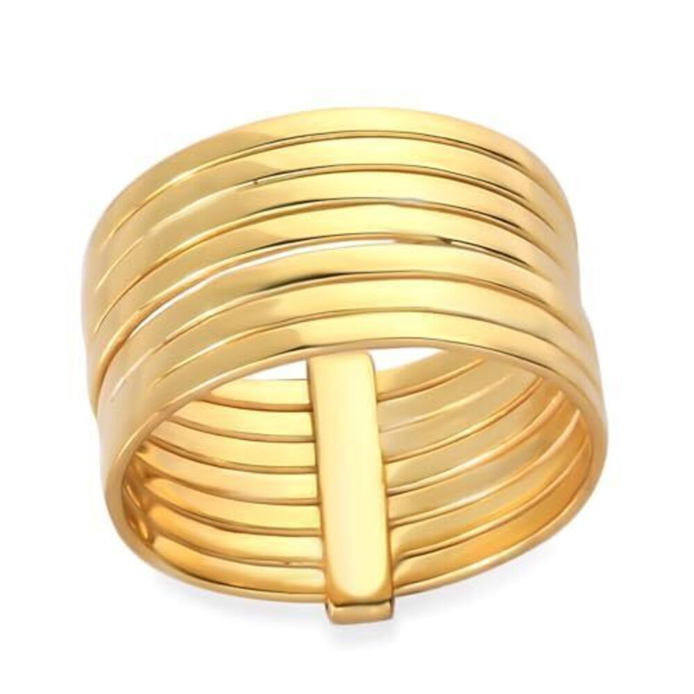 6232 18K Gold-Plated Sterling Silver Stacking Rings - Set of 7 Dainty